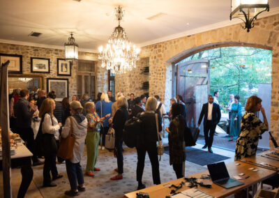 Delegates arrive at the Cellar Hall, Lanzerac